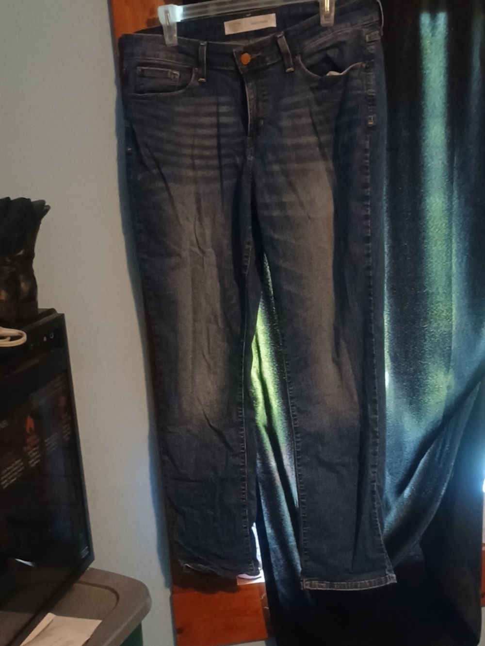 Signature by Levi Strauss Vintage Wash Straight-Leg Jeans in Dark Blue